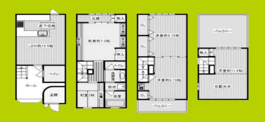 鴫野西1-16-18中古戸建 間取り