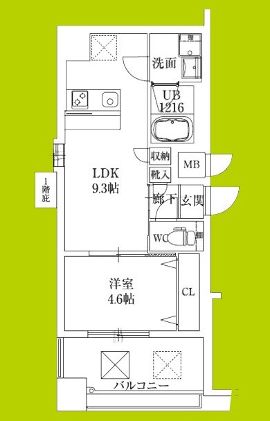 スプランディッド新大阪VIII 間取り図