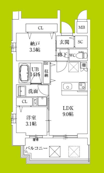 スプランディッド新大阪VIII 間取り図