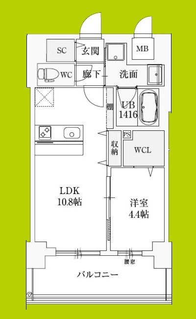 スプランディッド新大阪VIII 間取り