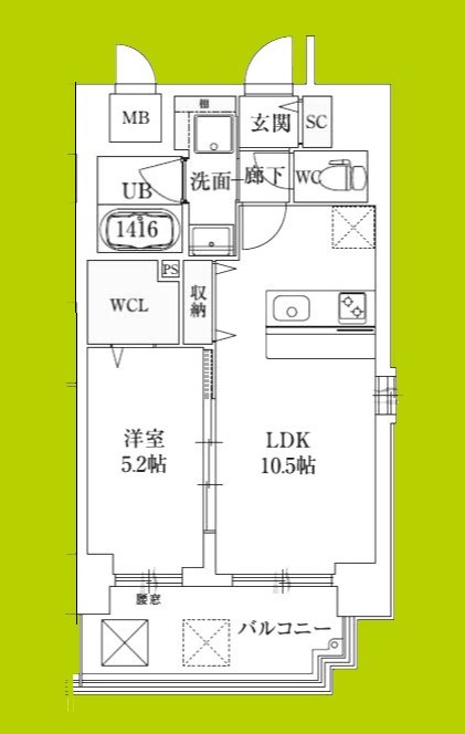 スプランディッド新大阪VIII 間取り