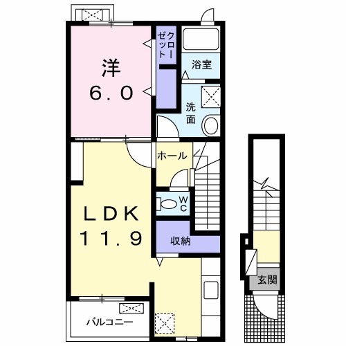 エレガント　ハーモニー　Ⅳ番館 間取り