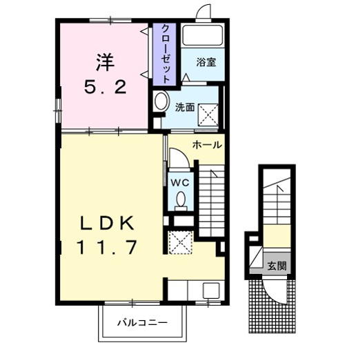 イーストソレイユ荻野Ⅱ 間取り