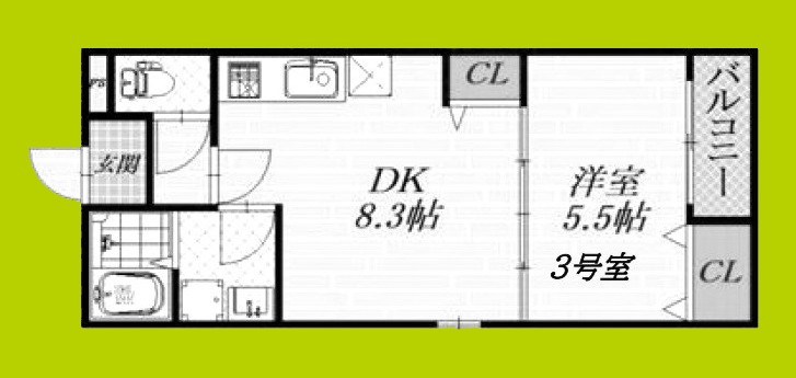 仮称）菊水通新築マンション 間取り