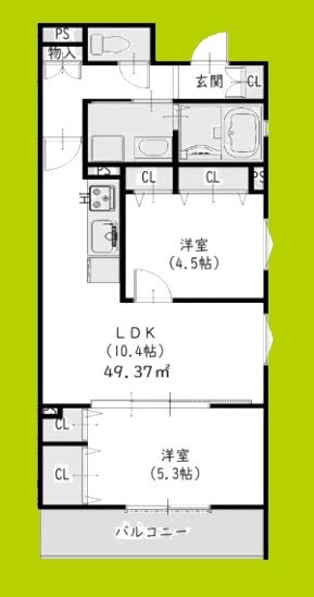 クリエオーレりんくうタウン 間取り