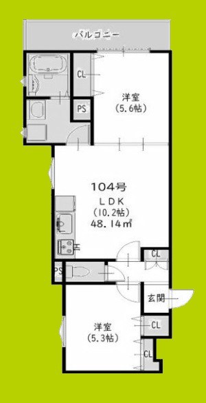 クリエオーレりんくうタウン 間取り