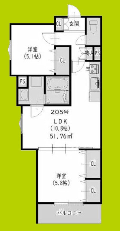 クリエオーレりんくうタウン 間取り