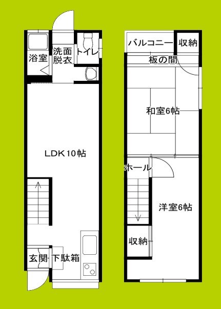 三由貸家 間取り