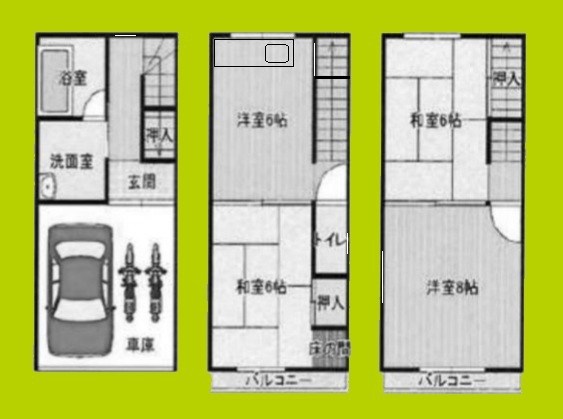 桃谷3丁目戸建 間取り