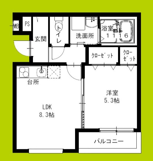 フジパレス岸和田下松Ⅱ番館 間取り図