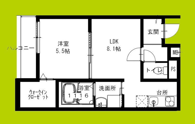 フジパレス岸和田下松Ⅱ番館 間取り図