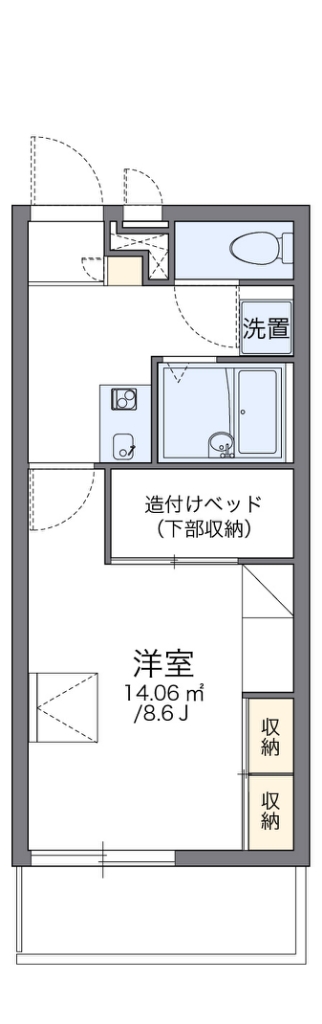 レオパレスＭｓ　ＳＫＹ　寺方錦 間取り