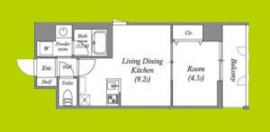 ブロード服部天神駅前レジデンス 間取り図