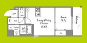 ブロード服部天神駅前レジデンス 間取り図