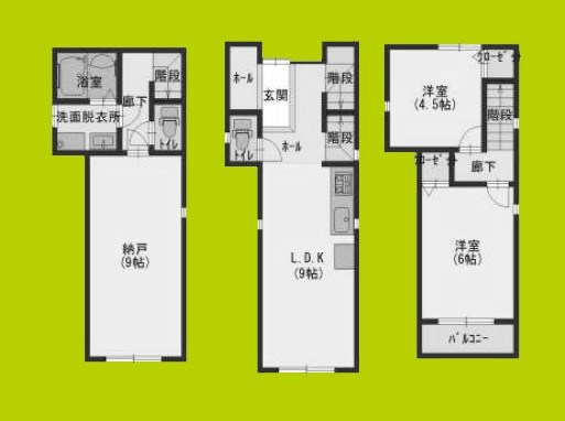 浜本北江口1丁目貸家 間取り