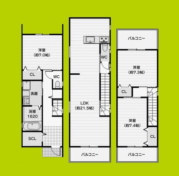 鶴町3丁目④ 貸家 間取り