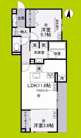 クラシスト三津屋南 間取り