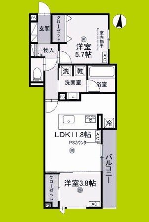 クラシスト三津屋南 間取り図