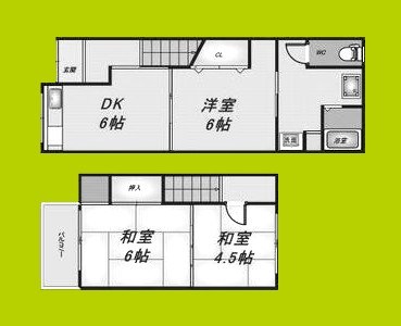 清水丘テラスハウス 間取り