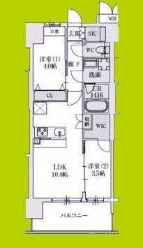 スプランディッドあびこ駅前 間取り図