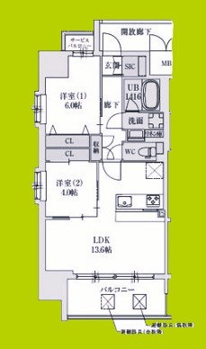 スプランディッドあびこ駅前 間取り図