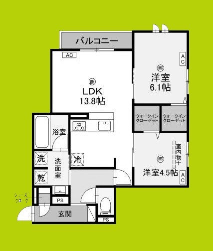 (仮称)D-ROOM平野区加美東5丁目PJ 間取り