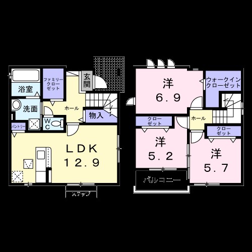 ココダテＢ棟 間取り