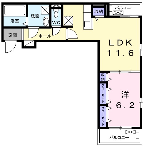 ソレイユ平野 間取り