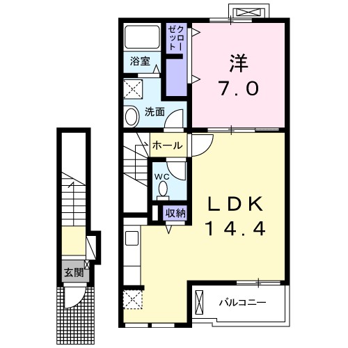 フォンテーヌ逆瀬川 間取り