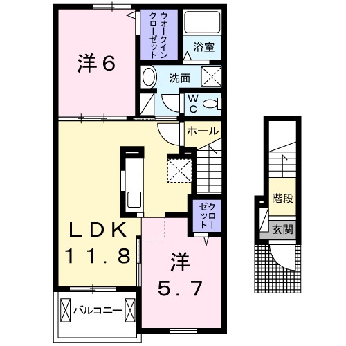 アン　シュヴァル　Ⅱ 間取り