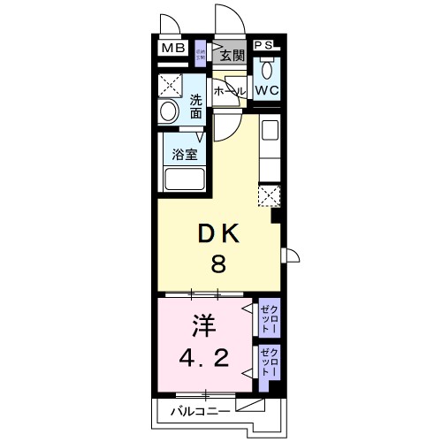 ステュ－ディオ招提 間取り