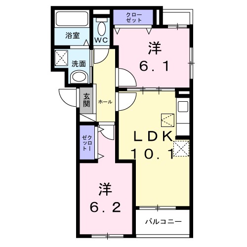 安満西の町アパート 間取り