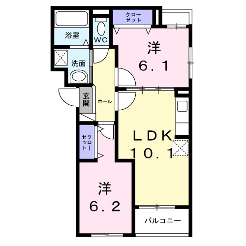 安満西の町アパート 間取り