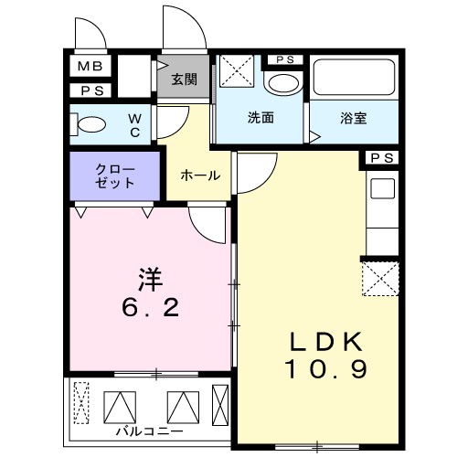 ヴィリダーリウム　上山手 間取り