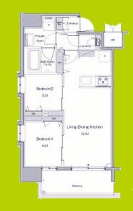 ルフォンプログレ南森町 間取り図