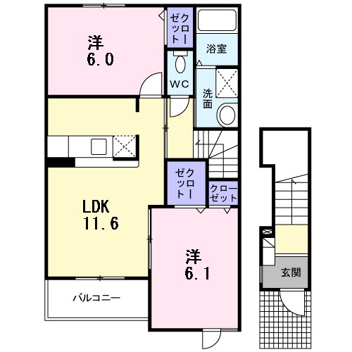 シャン・ド・フルール　ドゥ 間取り