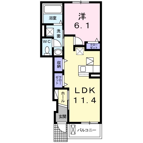 プランドール東佐野 間取り