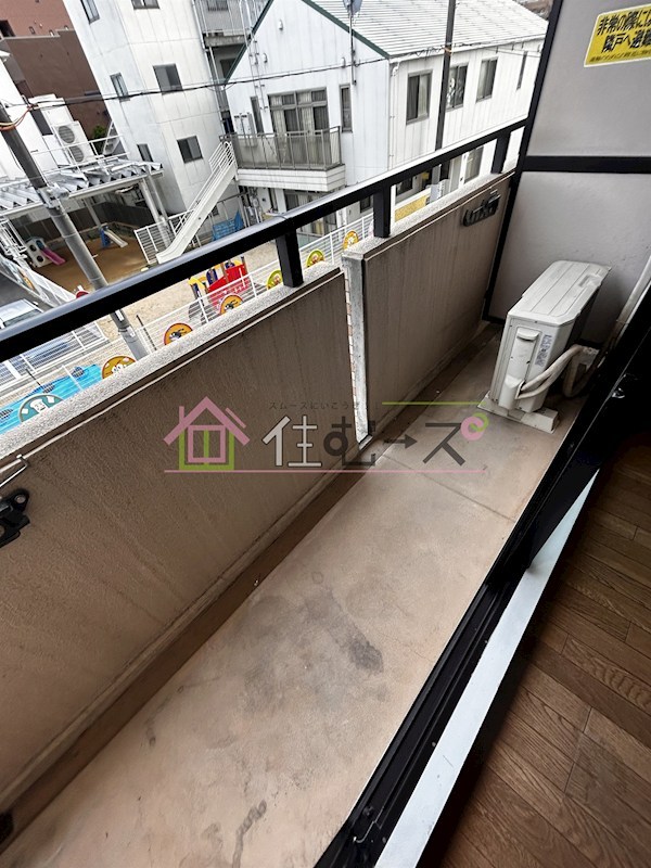 キューブ豊里 ベランダ