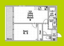 プロスパーコート長瀬 間取り