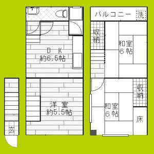 西九条貸家 間取り