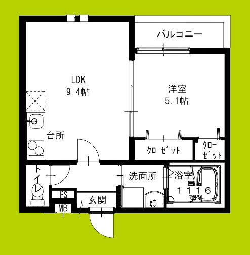 フジパレス高井田本通Ⅱ番館 間取り