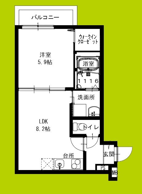 フジパレス高井田本通Ⅱ番館 間取り
