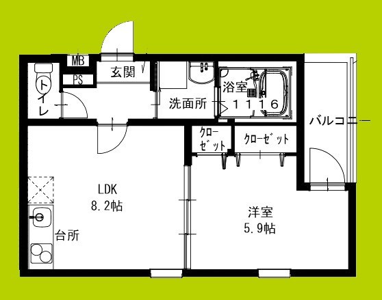 フジパレス高井田本通Ⅱ番館 間取り