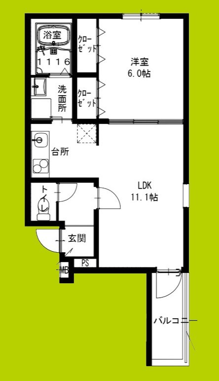 フジパレス加美東Ⅱ番館 間取り図