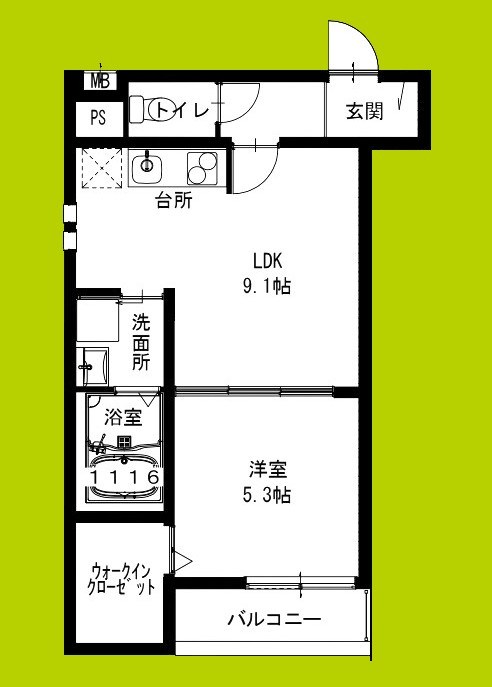 フジパレス加美東Ⅱ番館 間取り図