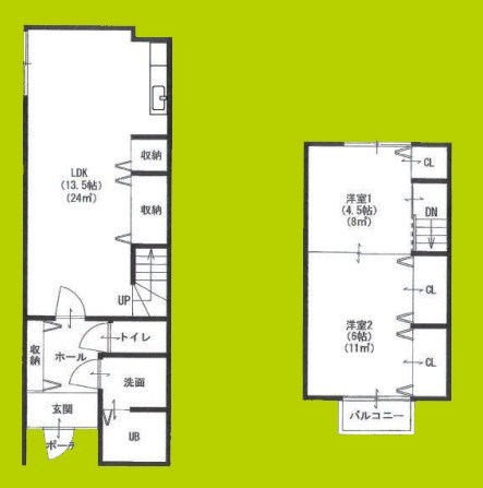 寺井貸家　中 間取り