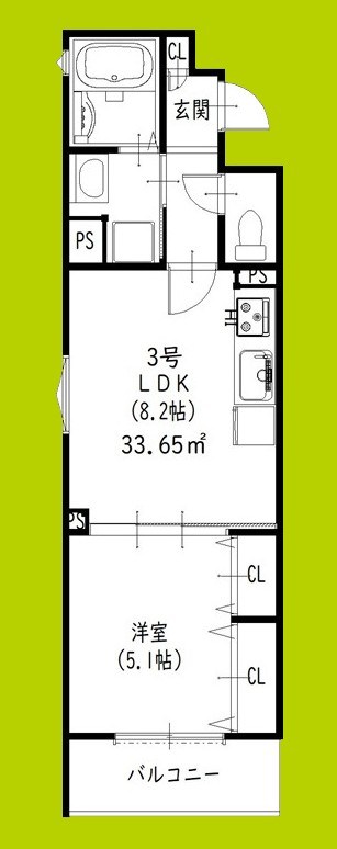 クリエオーレ松丘町 間取り図