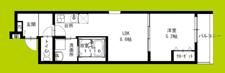 フジパレス北野田Ⅵ番館 間取り図