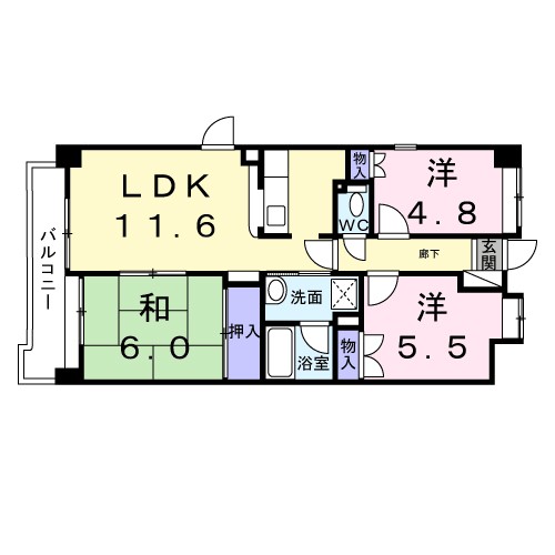 ハイネス広畑 間取り