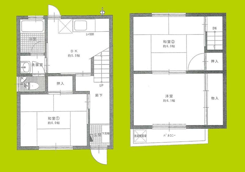 東住吉区湯里四丁目貸家 間取り